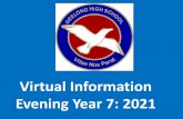 Virtual Information Evening Year 7: 2021