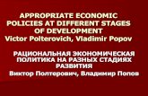 APPROPRIATE ECONOMIC POLICIES AT DIFFERENT STAGES OF ...