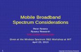 Mobile Broadband Spectrum Considerations