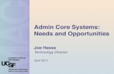 Admin Core Systems: Needs and Opportunities