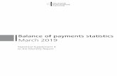 Balance of payments statistics - March 2019