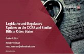 Legislative and Regulatory Updates on the CCPA and Similar ...