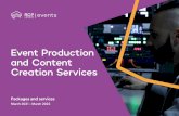 Event Production and Content Creation Services