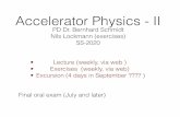 Accelerator Physics - II
