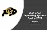 CSCI 3753: Operating Systems Spring 2021
