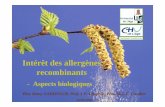 Intérêt des allergènes recombinants