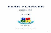 Year Planner 2021-22- Grade 6