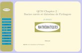 QCM Chapitre 2 : Racine carr´ee et th´eor`eme de Pythagore