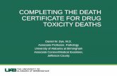 COMPLETING THE DEATH CERTIFICATE FOR DRUG TOXICITY …