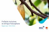 FinTechs inclusives en Afrique francophone