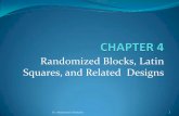 Randomized Blocks, Latin Squares, and Related Designs
