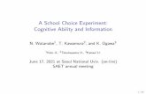 A School Choice Experiment: Cognitive Ability and Information