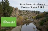 Manuherekia Catchment Values of Forest & Bird