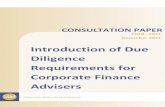 Introduction of Due Diligence Requirements for Corporate ...