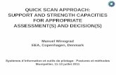 QUICK SCAN APPROACH: SUPPORT AND STRENGTH …