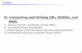IV. Interpreting and Utilizing ISRs, WOISAs, and IPERs