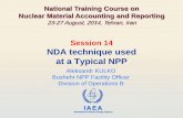 Session 14 NDA technique used at a Typical NPP