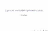 Algorithmic and asymptotic properties of groups