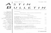 ASTIN BULLETIN Volume 19, Number 2 (1989)