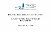 PLAN DE REAPERTURA EASTERN SUFFOLK BOCES Julio 2020