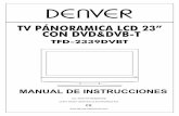 TV PANORAMICA LCD 23” CON DVD&DVB-T