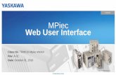 TRAINING MPiec Web User Interface - Yaskawa