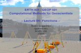 ERTH 401 / GEOP 501 Computational Methods for ...