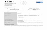 European Technical ETA-19/0858 Assessment of 17/02/2020