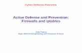 Active Defense and Prevention: Firewalls and iptables