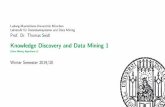 Knowledge Discovery and Data Mining 1 [0.1cm] (Data Mining ...