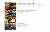 Single Plan for Student Achievement Cahuilla Desert Academy