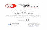 OPERATING MANUAL AND SPARE PART LIST
