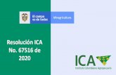 Resolución ICA No. 67516 de 2020