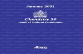 Chemistry 30 Diploma Examination January 2001