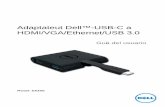 Adaptateut Dell™-USB-C a TM HDMI/VGA/Ethernet/USB 3