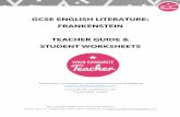 GCSE ENGLISH LITERATURE: FRANKENSTEIN TEACHER GUIDE ...