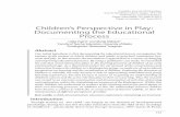 Children’s Perspective in Play: Documenting the ...