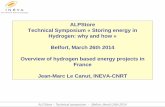 ALPStore Technical Symposium « Storing energy in Hydrogen ...