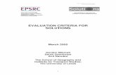 EVALUATION CRITERIA FOR SOLUTIONS