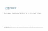 Encompass Administrator Checklist for the 21.3 Major Release