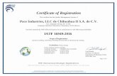 Certificate of Registration - Pace Ind