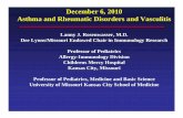 December 6, 2010 Asthma and Rheumatic Disorders and Vasculitis