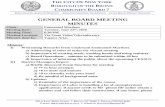 GENERAL BOARD MEETING MINUTES - New York City