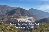 Presentation Beacon Securities - Sales Desk