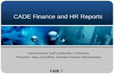 CADE Finance and HR Reports