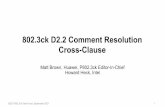 Cross-Clause 802.3ck D2.2 Comment Resolution