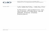 GAO-16-24, VA MENTAL HEALTH: Clearer Guidance on Access ...