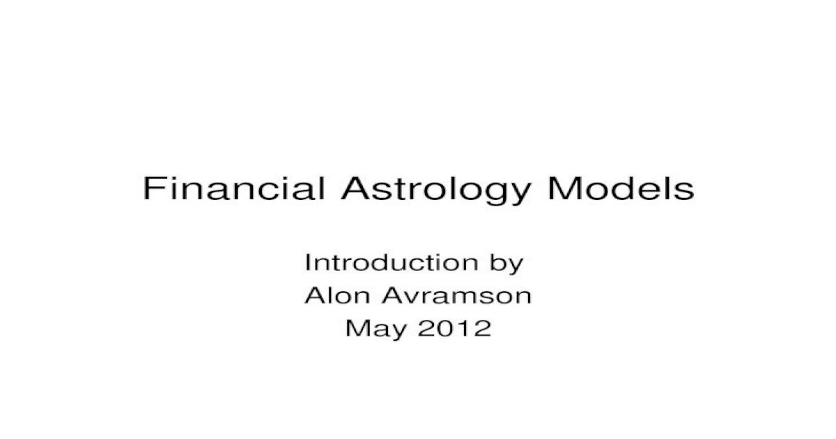 introduction to financial astrology