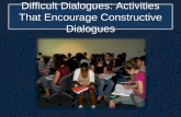Difficult Dialogues: Activities That Encourage Constructive Dialogues.