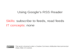 Using Google’s RSS Reader